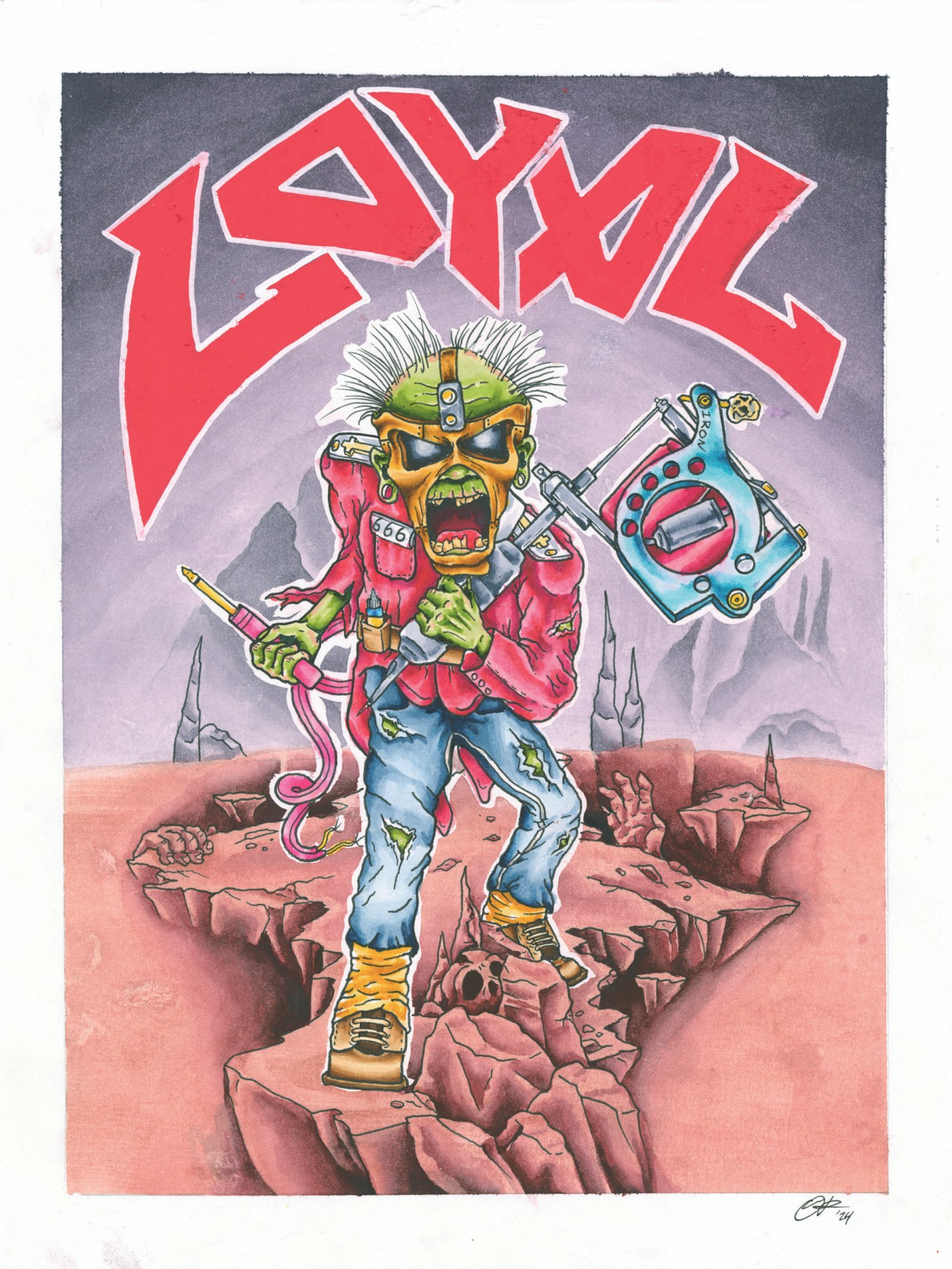 Iron Maiden, Eddie , watercolor painting, How to paint, art decor, home decor, painting for sale, art for house,